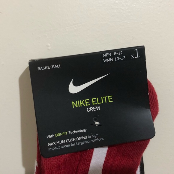 Nike Elite Basketball Socks, Crew, 1 Pair, Various Sizes - Picture 3 of 11